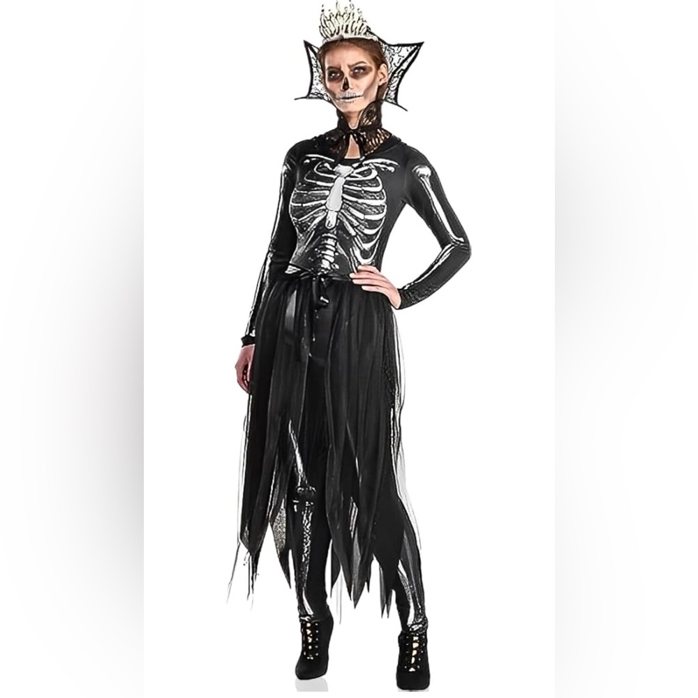 Skeleton Costume - Women's Halloween Dress, Queen Princess Costume
